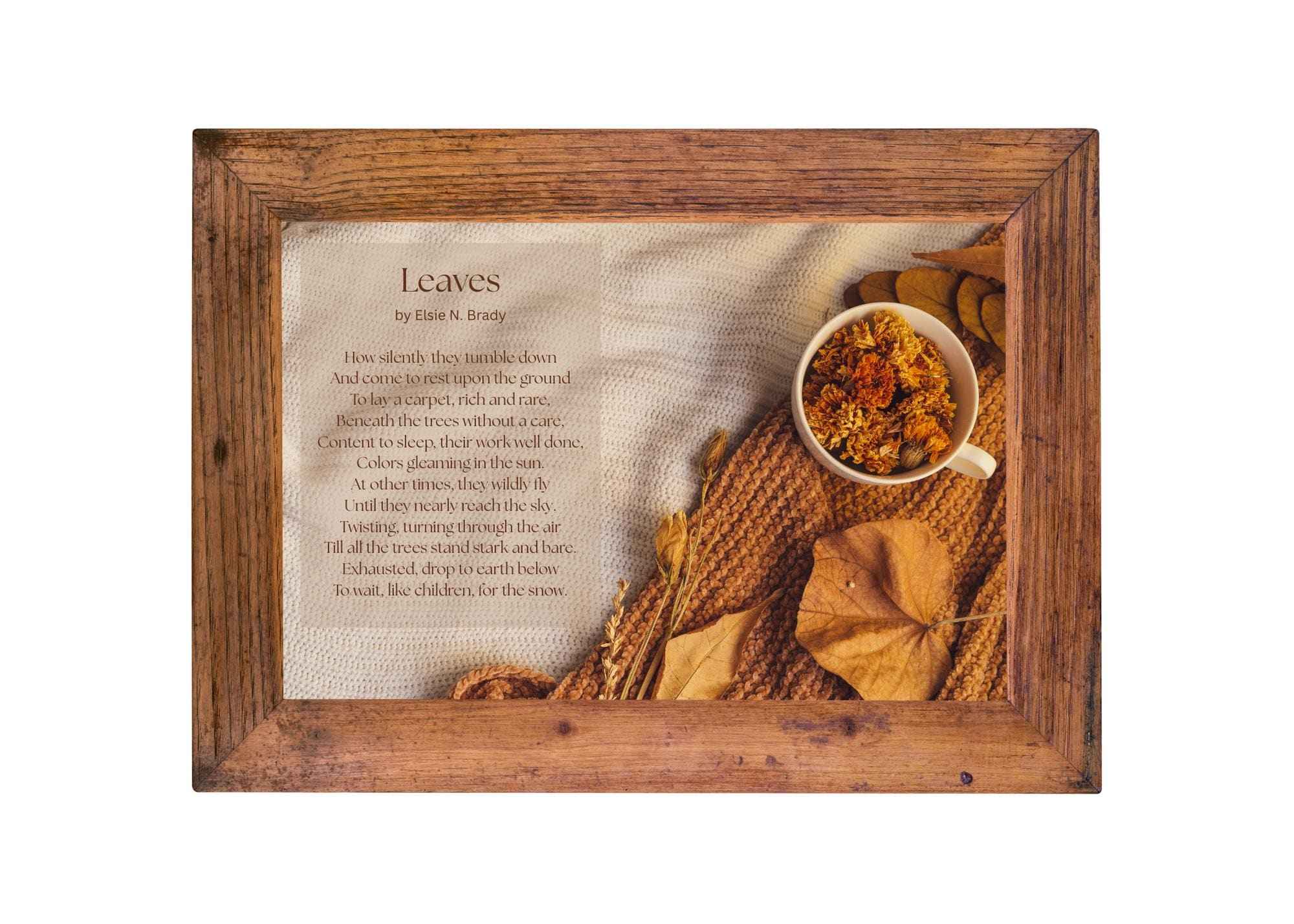Fall Leaves With Poem | Printable wall art