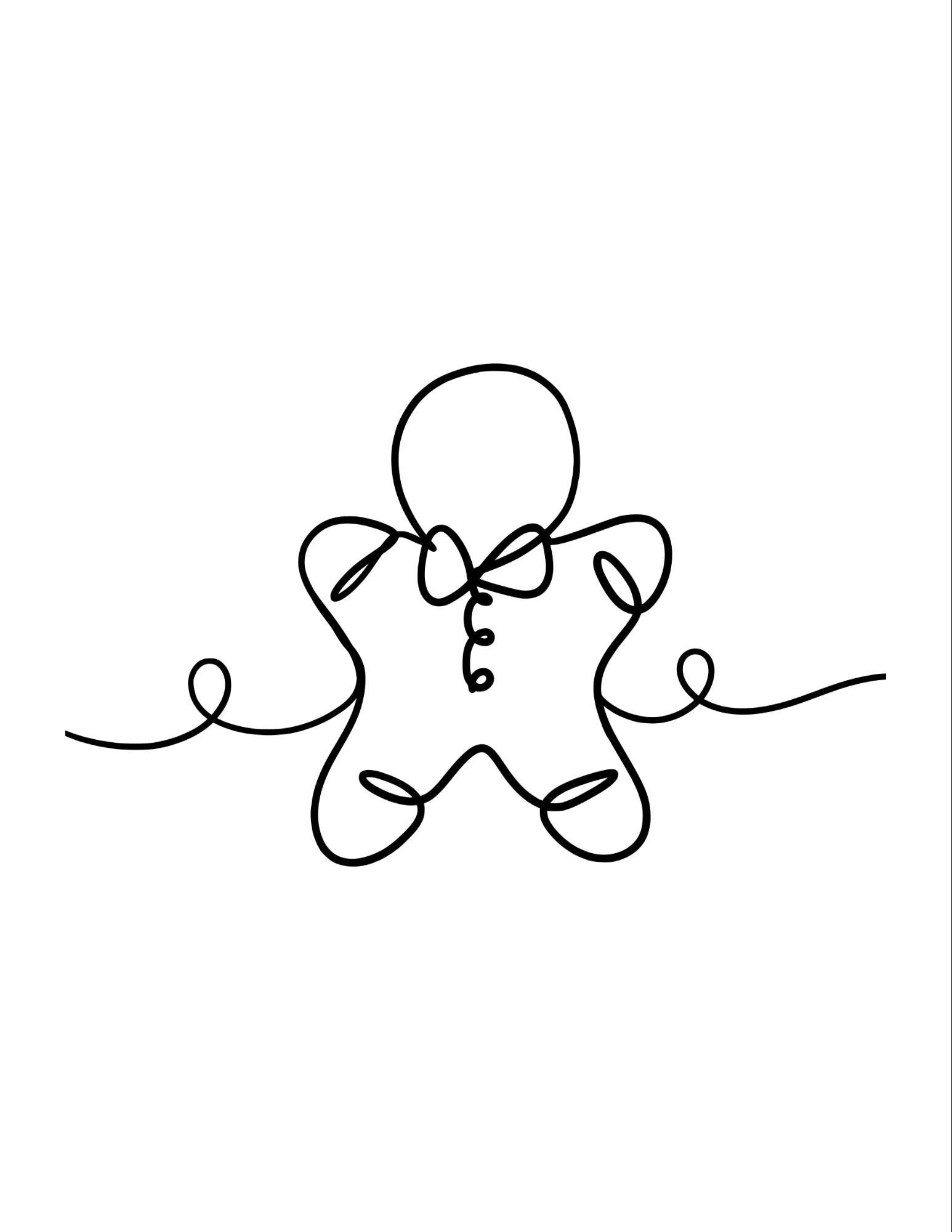 Line Art Christmas Designs | Multiple Aspect Ratios | Set of 6