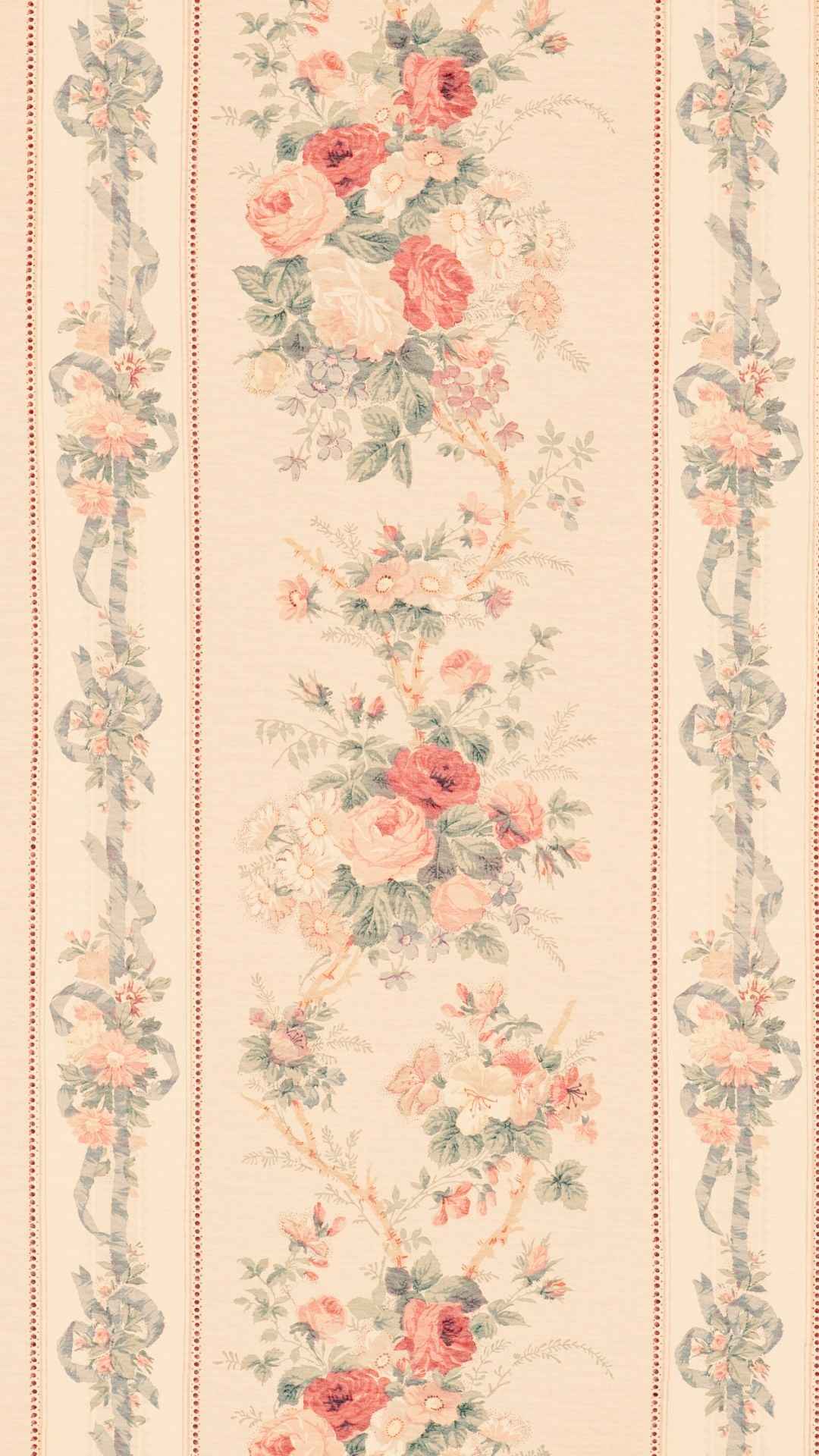 Vintage Floral Paper Phone Wallpapers | Set of 25