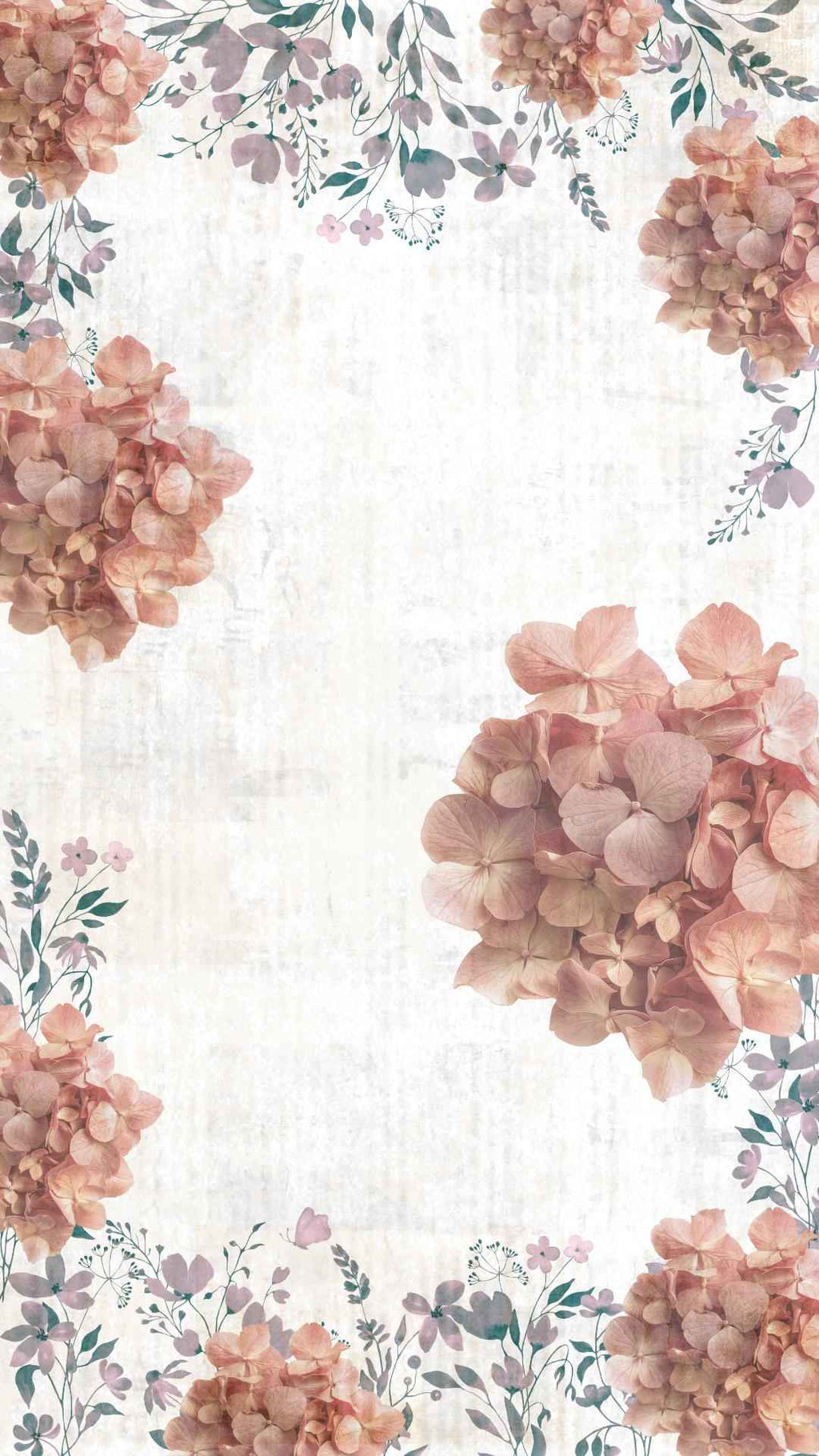 Vintage Flowers Phone Wallpaper | Set of 7 | iOS and Android | Digital Download