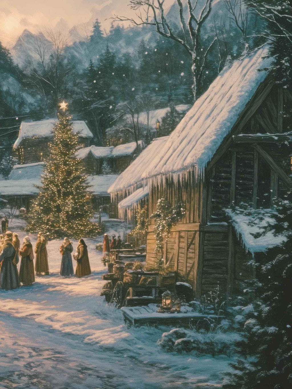 Vintage Carolers | Set of 3 | Christmas Printable Wall Art | Multiple Aspect Ratios