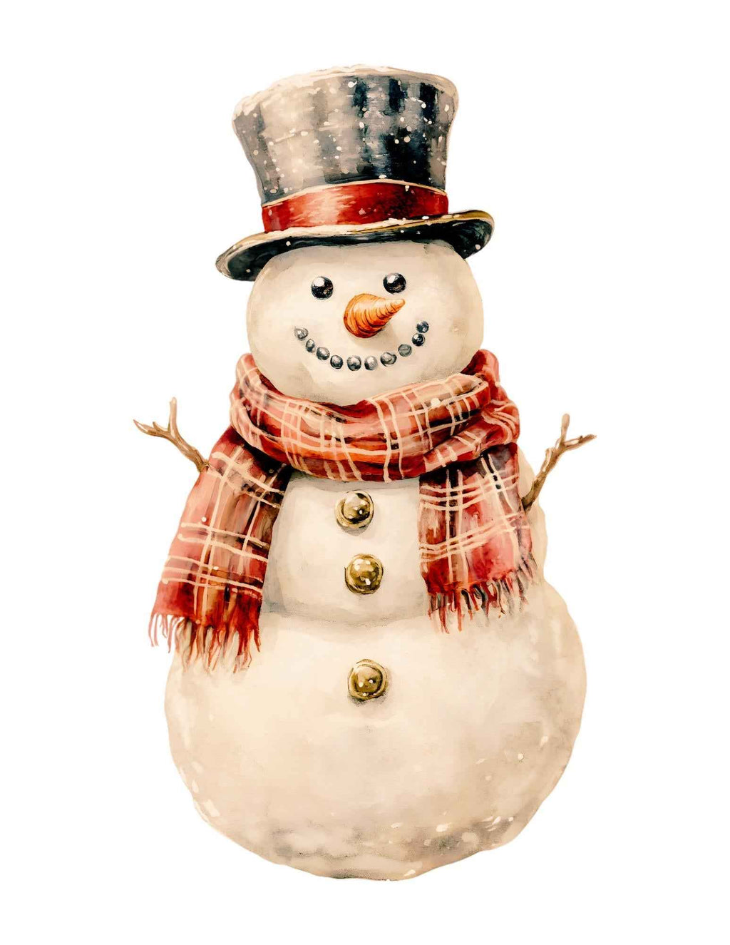 Snowman and Bear | Christmas Printable Wall Art | Multiple Aspect Ratios