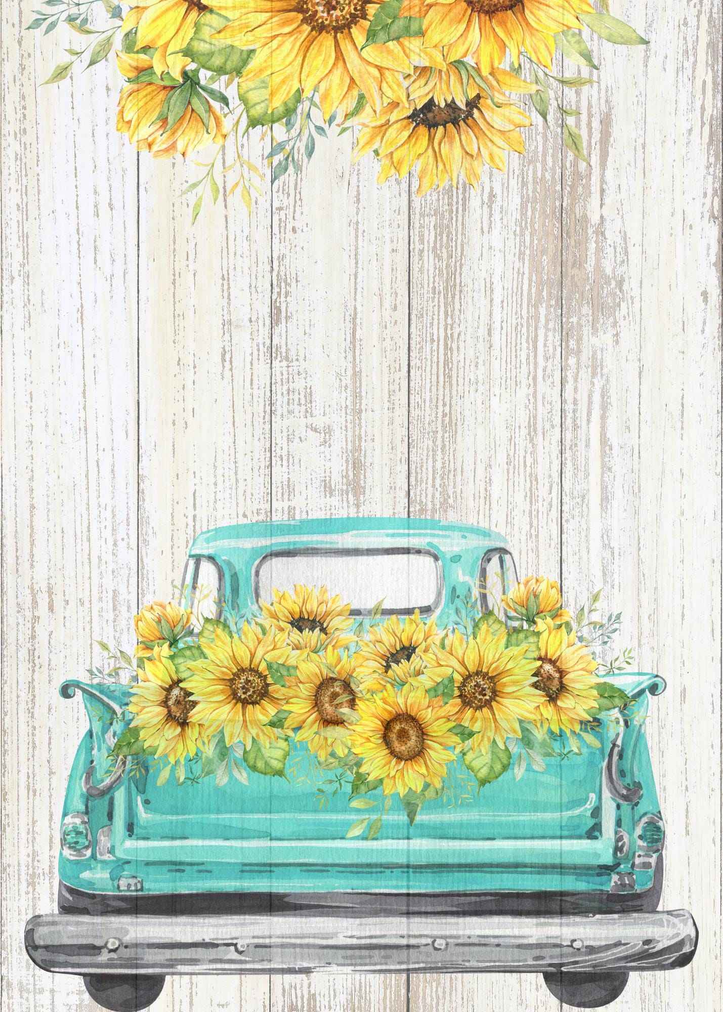 Watercolor Sunflower Collection | Printable Wall Art