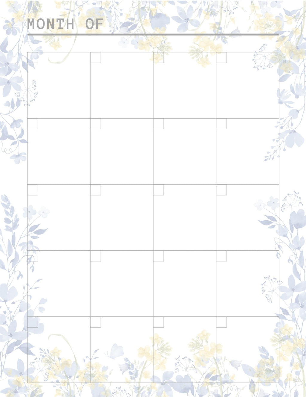 Floral Planner Printable Pages for Daily, Weekly, and Monthly Planning (A4)
