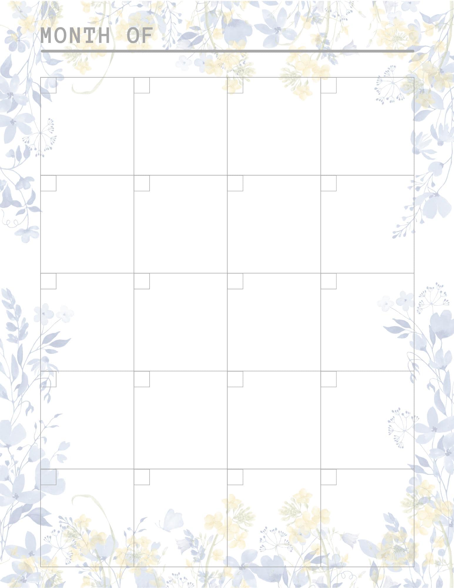 Floral Planner Printable Pages for Daily, Weekly, and Monthly Planning (A4)