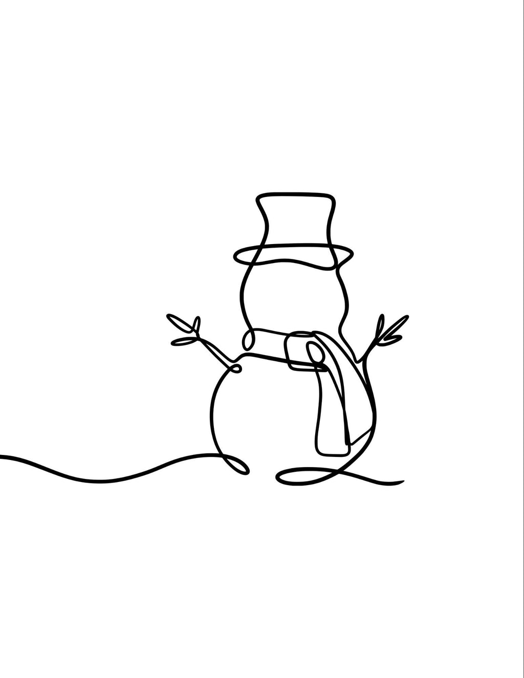Line Art Christmas Designs | Multiple Aspect Ratios | Set of 6