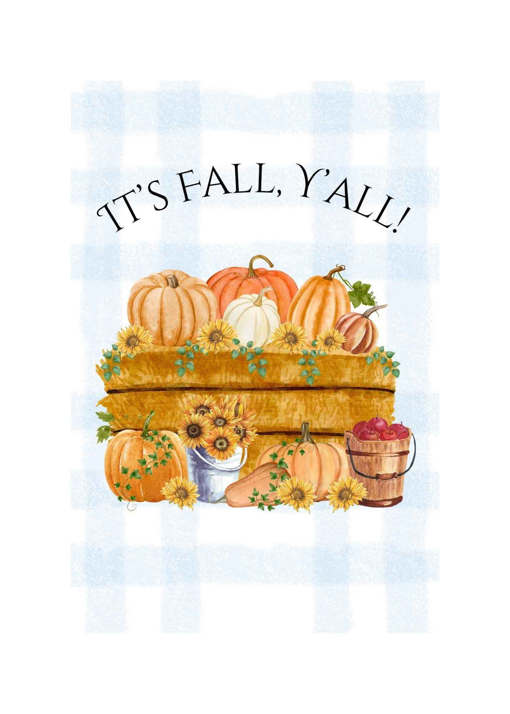 It's Fall, Y'all! Pumpkin Watercolor | Printable Wall Art
