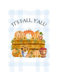 It's Fall, Y'all! Pumpkin Watercolor | Printable Wall Art