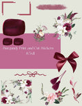 4 Pages Burgundy Print and Cut Stickers | 8.5x11