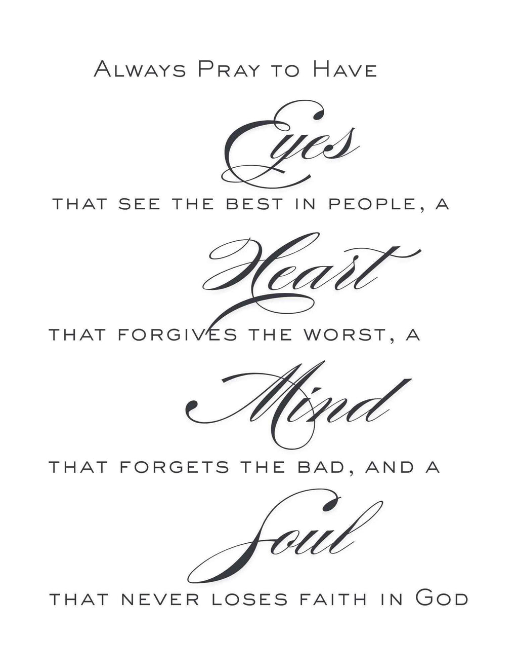 Christian Quotes Wall Art Prints: Religious Home Decor (Digital Download)