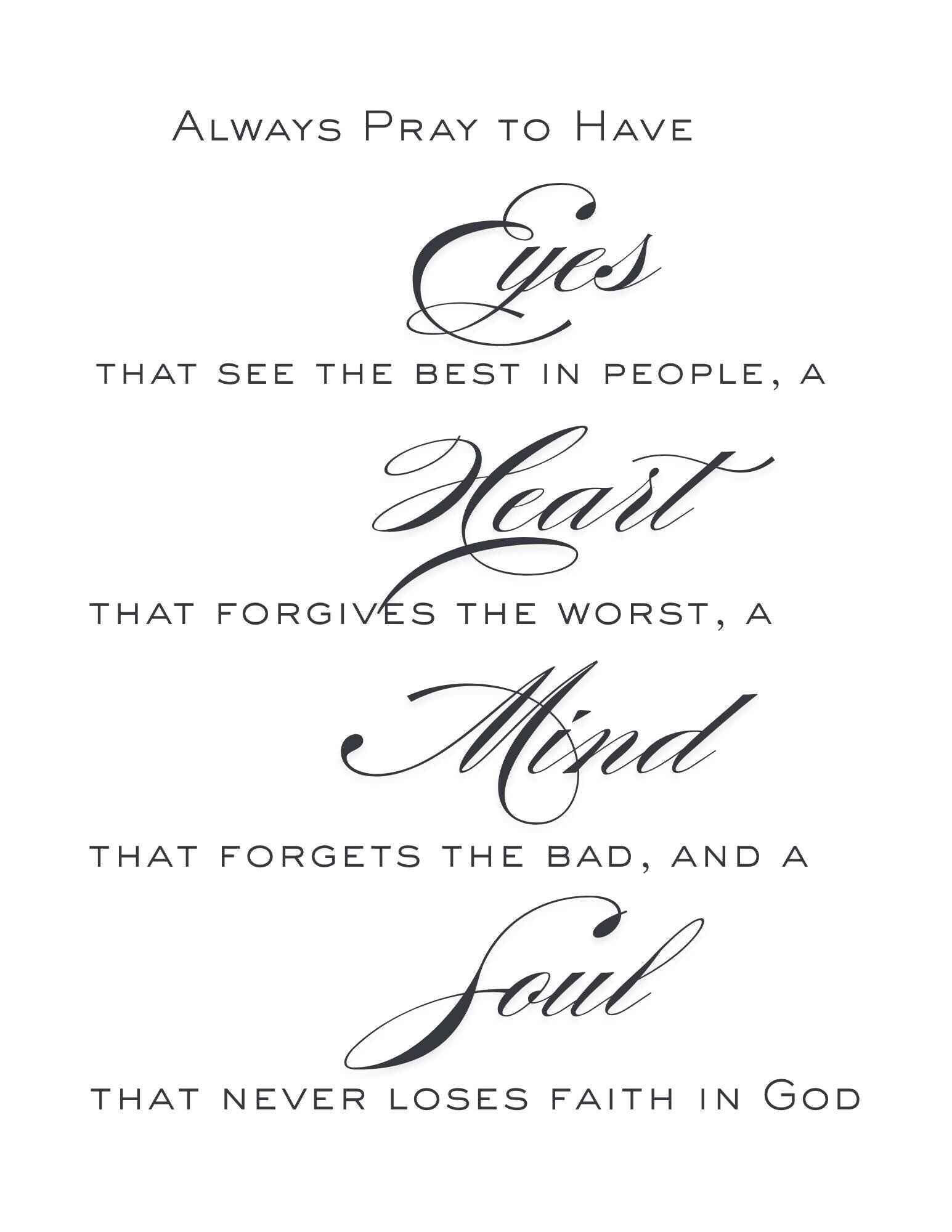 Christian Quotes Wall Art Prints: Religious Home Decor (Digital Download)