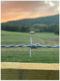 Rustic Sunset Print: Barbed Wire Fence, Western Landscape