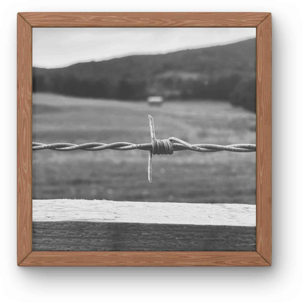 Barbed Wire Print: Rustic Western Landscape Wall Art