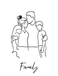 Line Art Family Portraits | Multiple Aspect Ratios