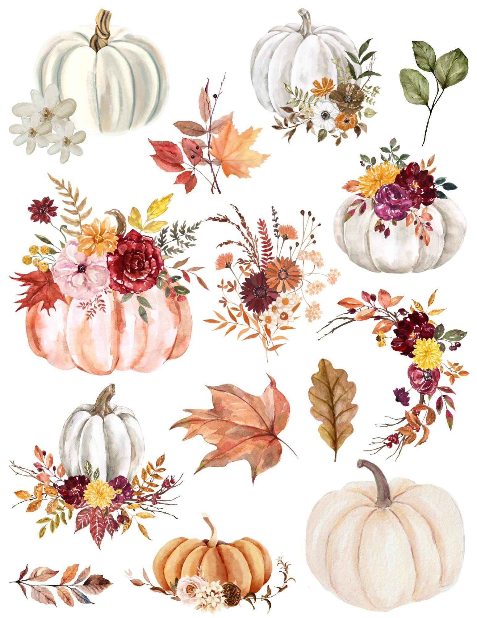 Assorted Styles Fall Pumpkins Print and Cut Stickers | 8.5x11