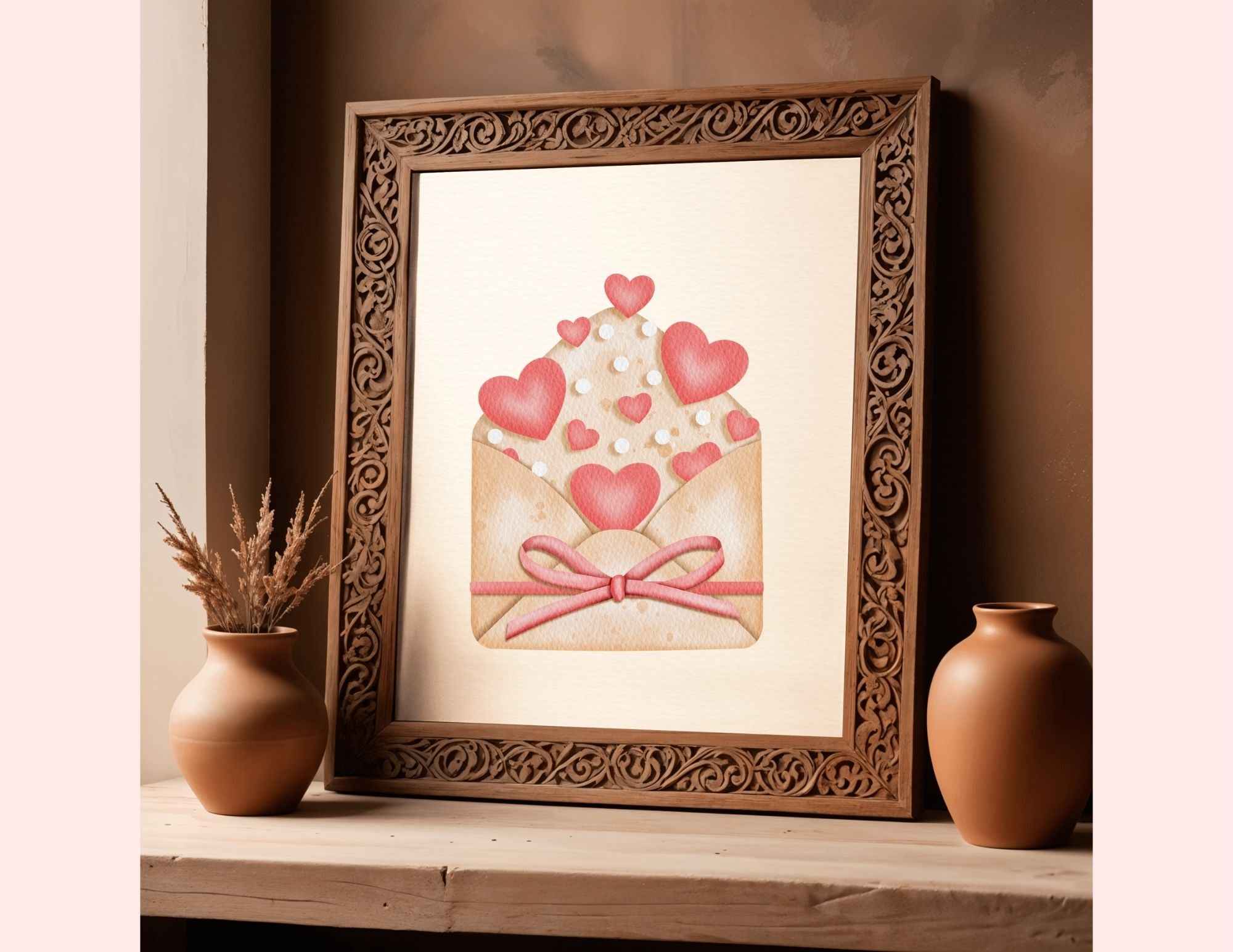 Watercolor Valentines Prints | JPG| PNG | PDF | Multiple Aspect Ratios, Cute Aesthetic Watercolor Graphics, Printable Watercolor Valentines Wall Art, Digital Download Wall Art, DIY Card Graphics