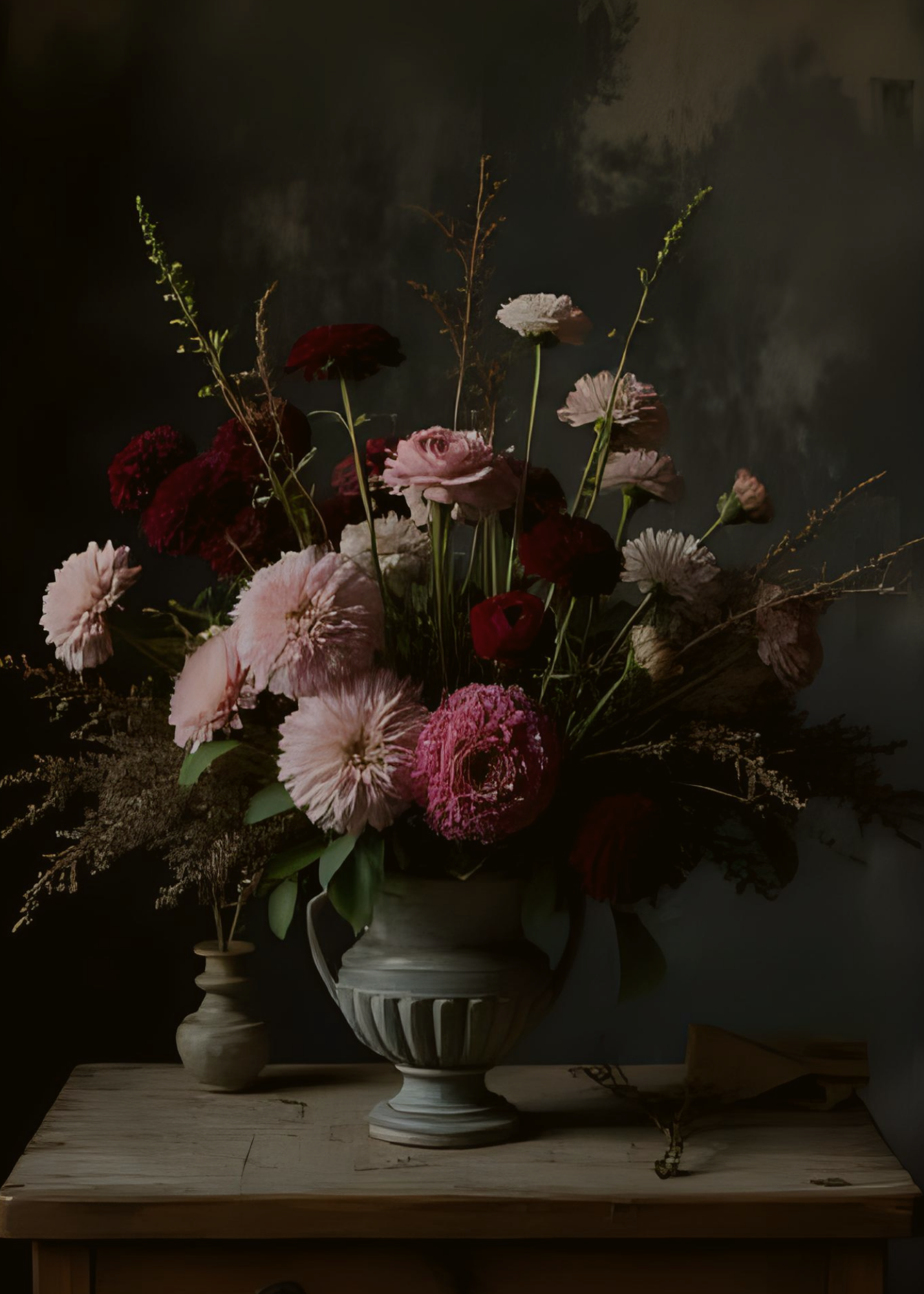 Vintage Floral Arrangement Gallery | Set of 7 | Multiple Aspect Ratios including 5x7, Moody Floral Bouquet Wall Art, Vintage Printable, Digital Vintage Floral Artwork, Moody Still-Life Flower Bouquet