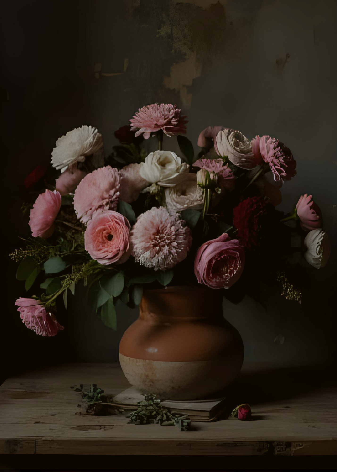 Vintage Floral Arrangement Gallery | Set of 7 | Multiple Aspect Ratios including 5x7, Moody Floral Bouquet Wall Art, Vintage Printable, Digital Vintage Floral Artwork, Moody Still-Life Flower Bouquet