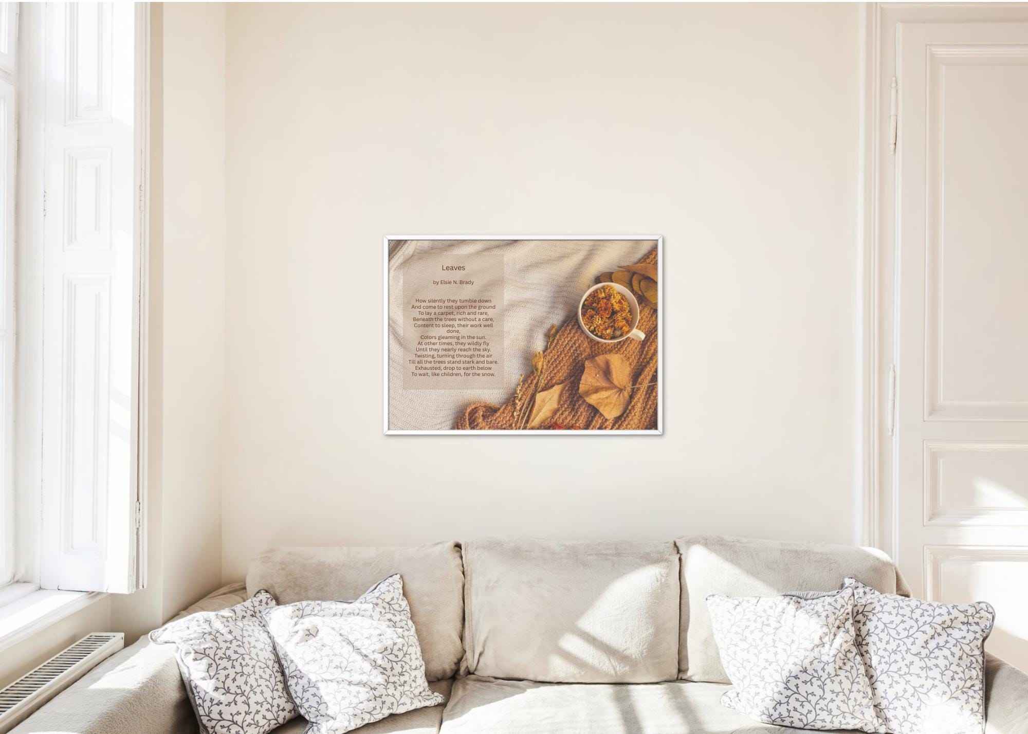 Fall Leaves With Poem | Printable wall art