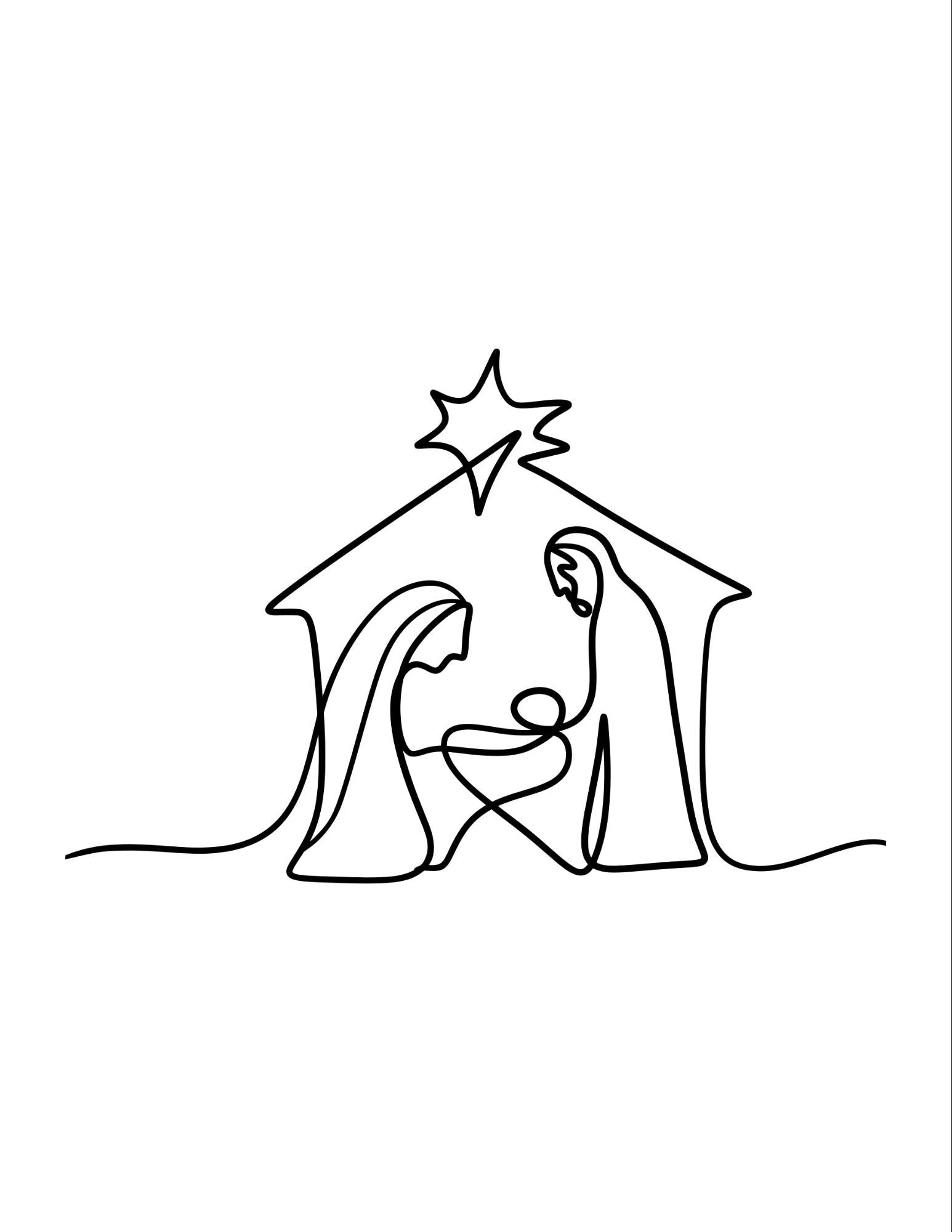 Line Art Christmas Designs | Multiple Aspect Ratios | Set of 6