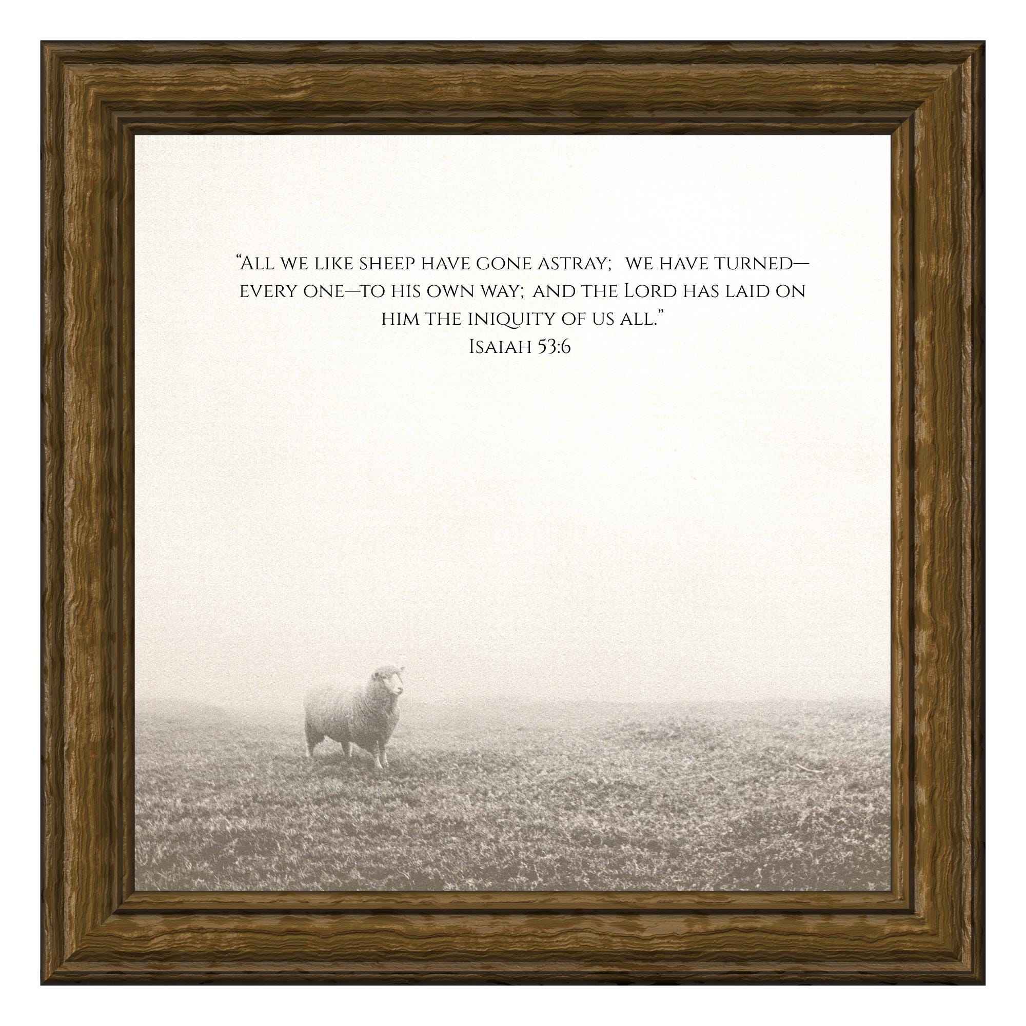 All We Like Sheep | Isaiah 53 Printable Wall Art | Multiple Aspect Ratios