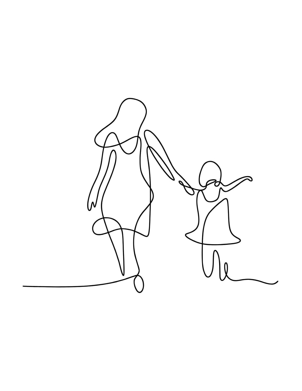 Line Art Family Portraits | Multiple Aspect Ratios