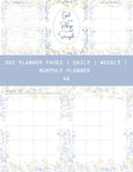 Floral Planner Printable Pages for Daily, Weekly, and Monthly Planning (A4)