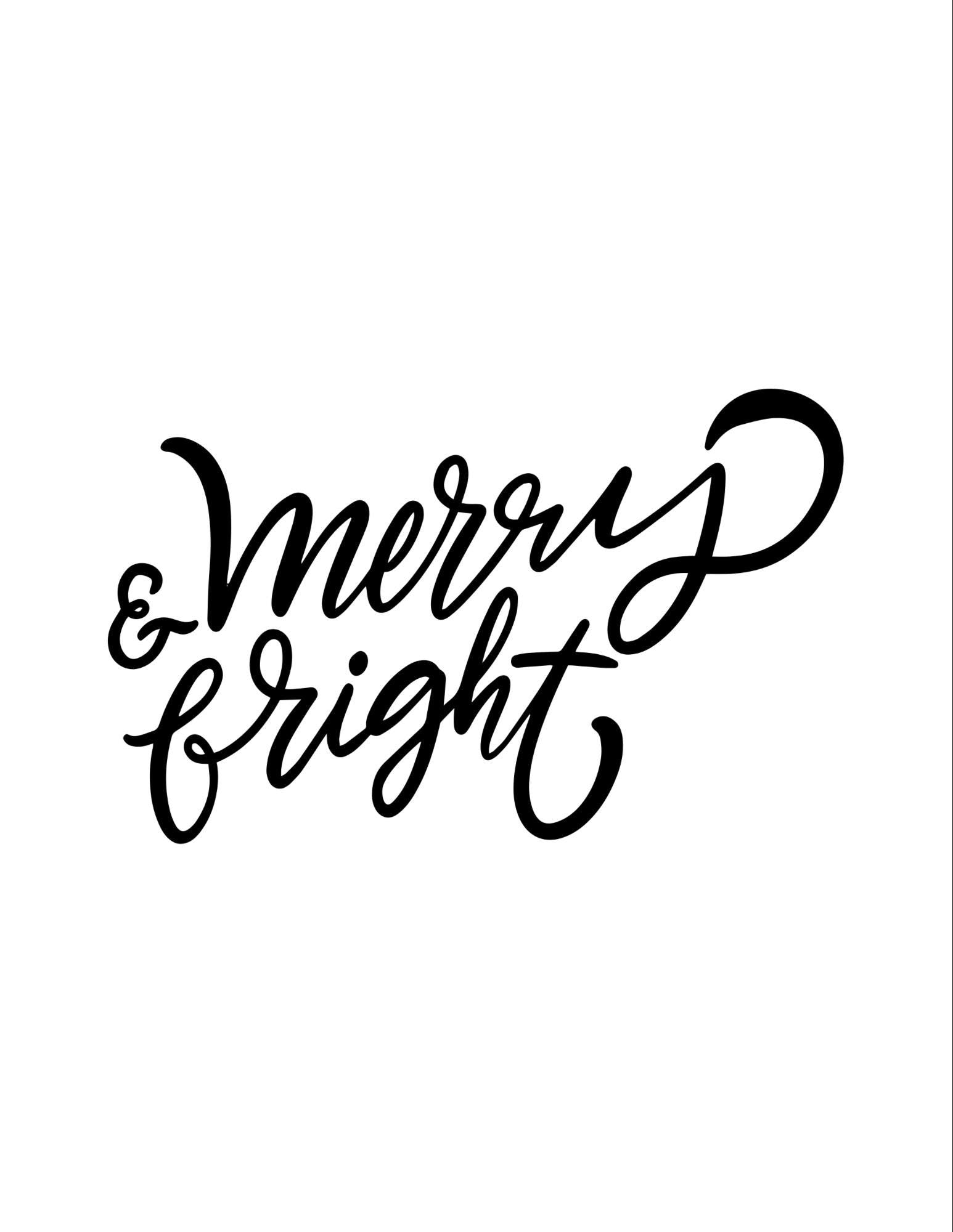 Line Art Christmas Designs | Multiple Aspect Ratios | Set of 6