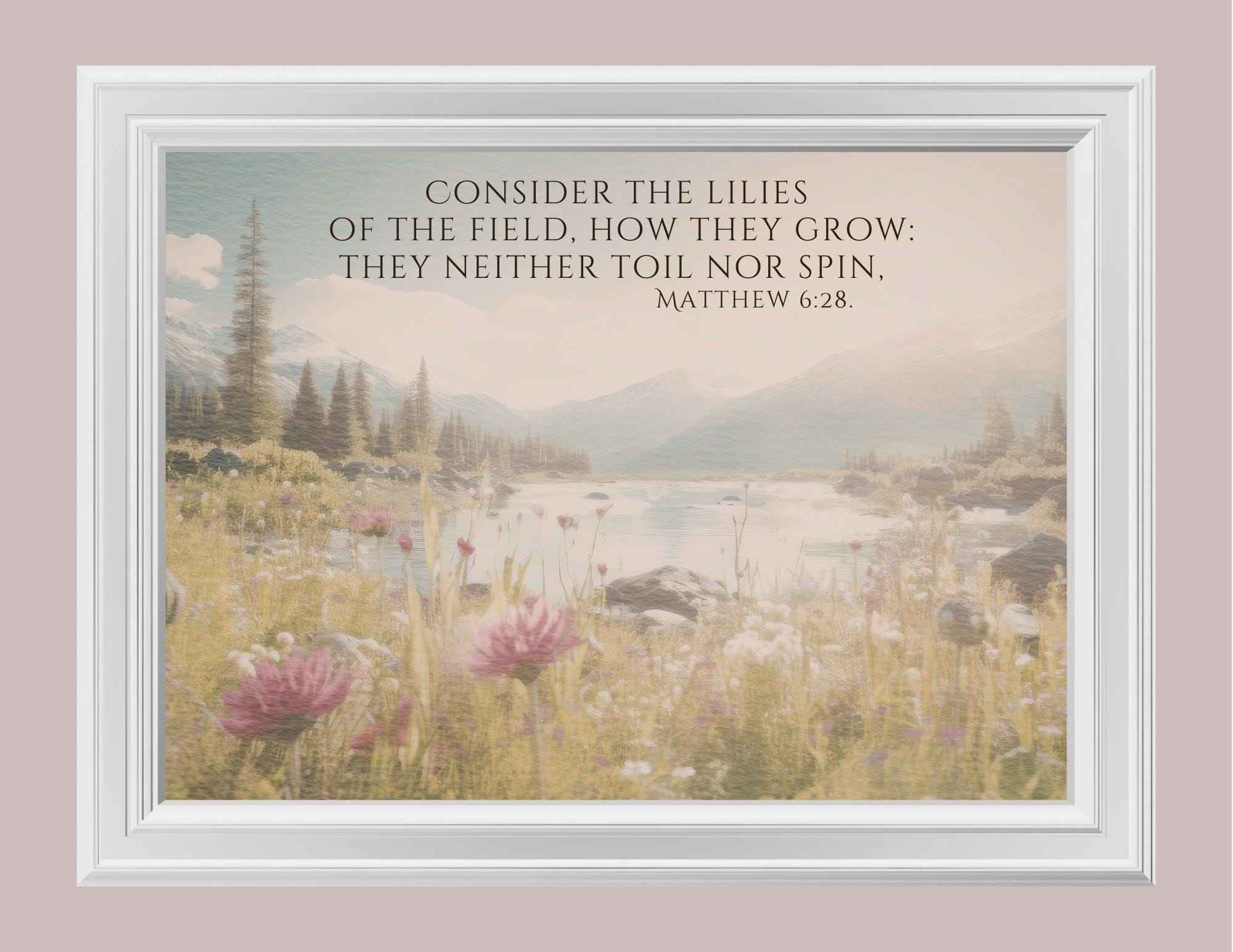 Consider The Lilies Printable Wall Art | Multiple Aspect Ratios