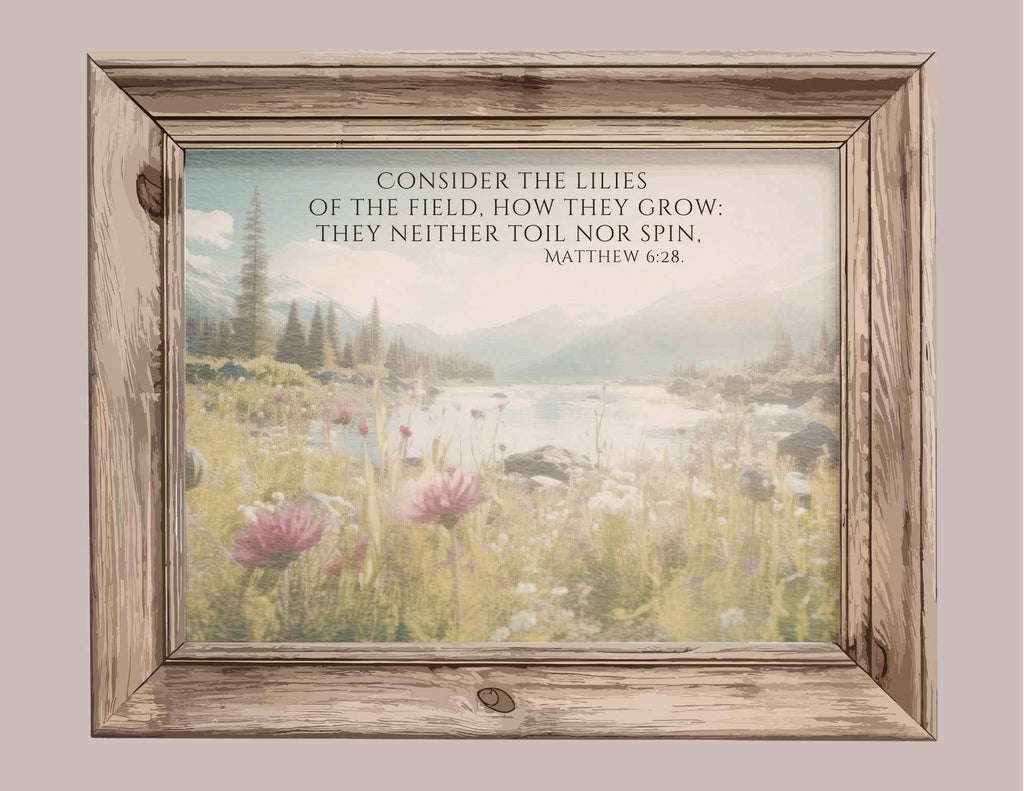 Consider The Lilies Printable Wall Art | Multiple Aspect Ratios