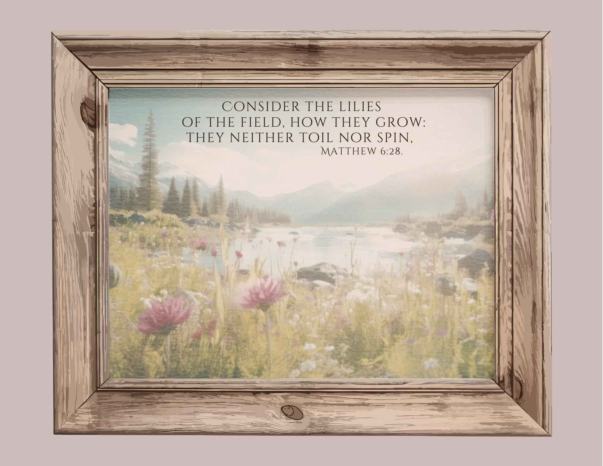 Consider The Lilies Printable Wall Art | Multiple Aspect Ratios
