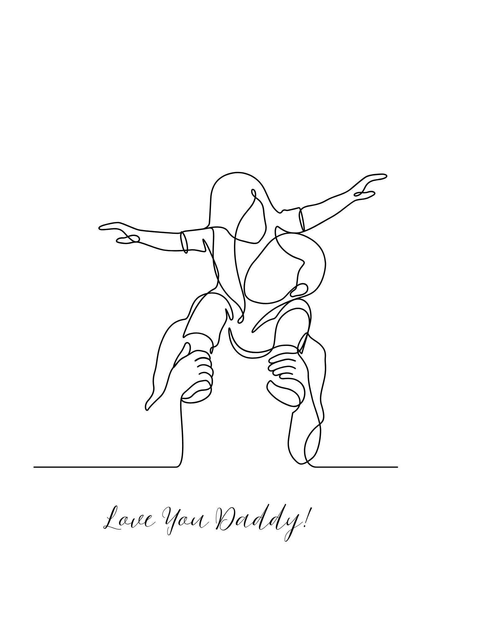Line Art Family Portraits | Multiple Aspect Ratios