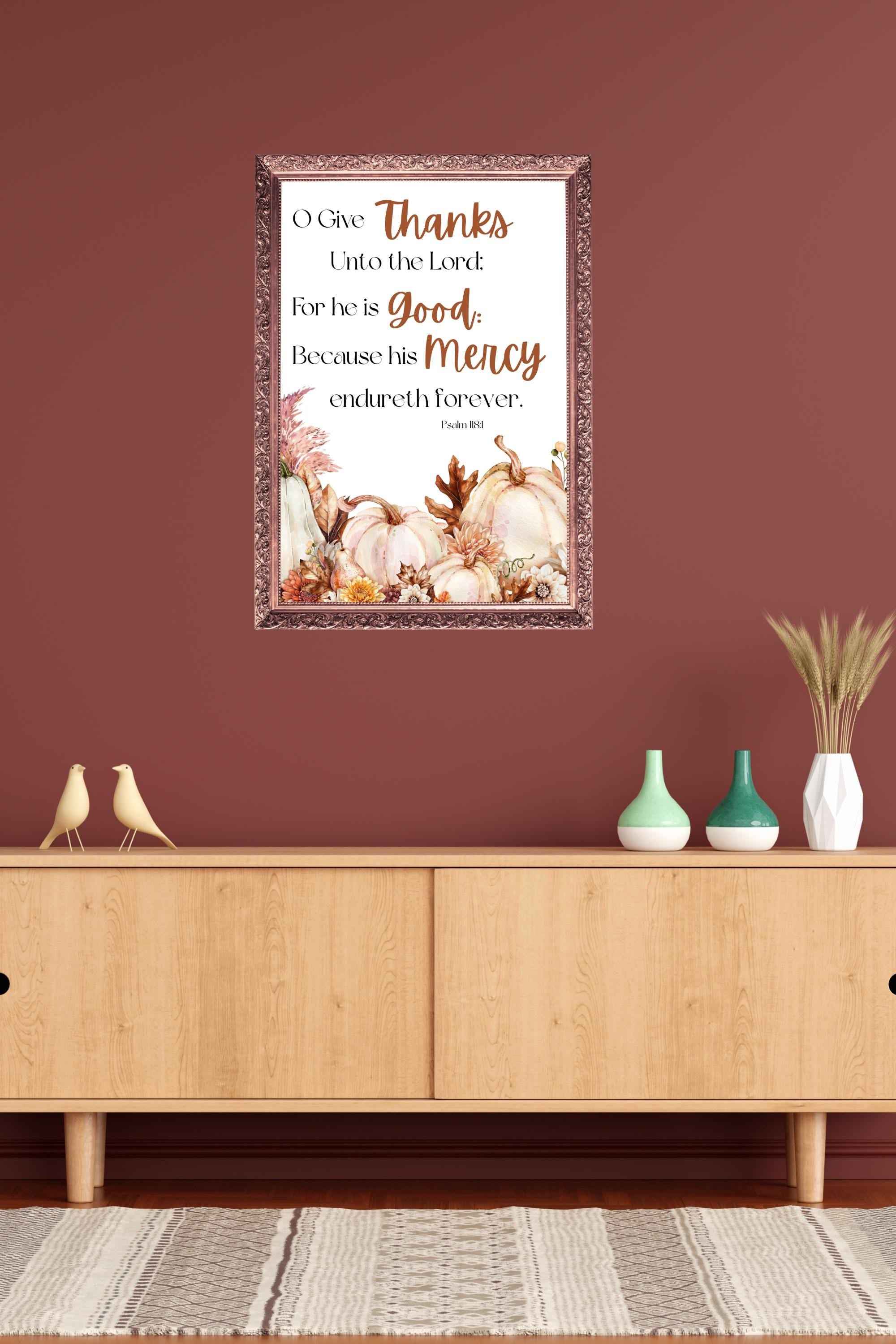 Psalm 118:1 Printable Wall Art | Multiple Aspect Ratios | Includes 8.5x11