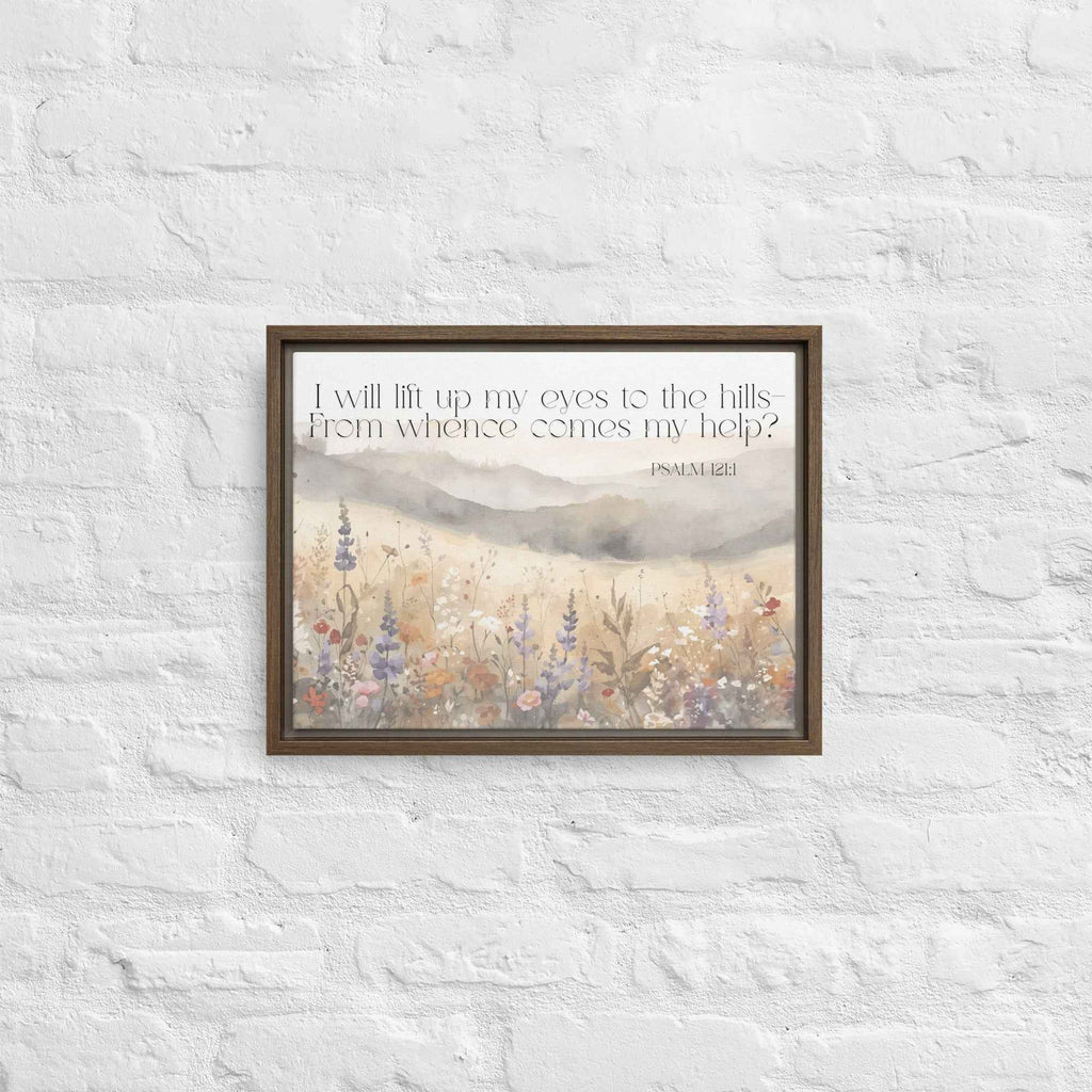 I Will Lift Up My Eyes Framed canvas