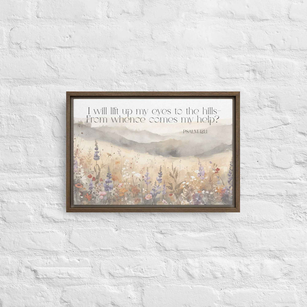I Will Lift Up My Eyes Framed canvas