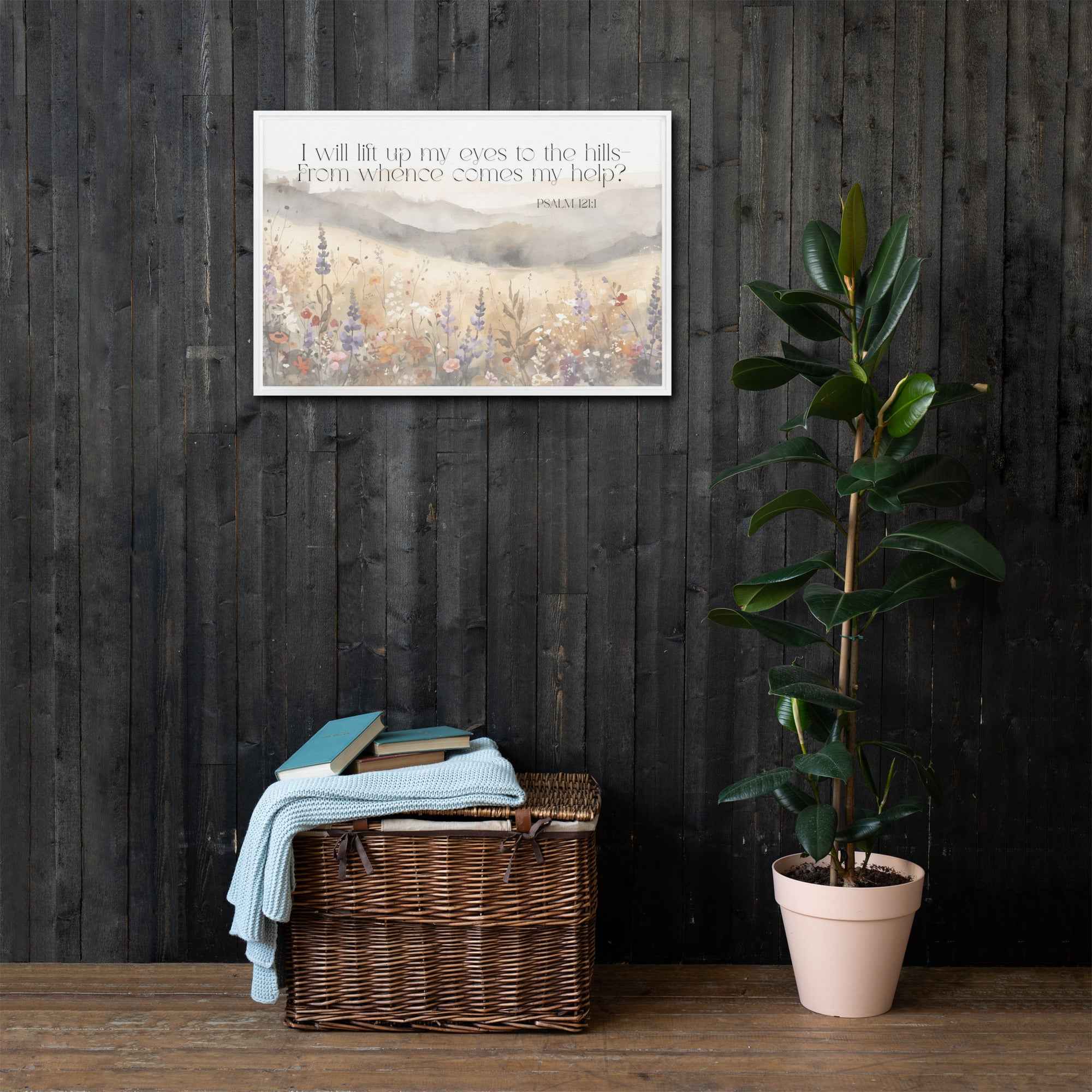 I Will Lift Up My Eyes Framed canvas