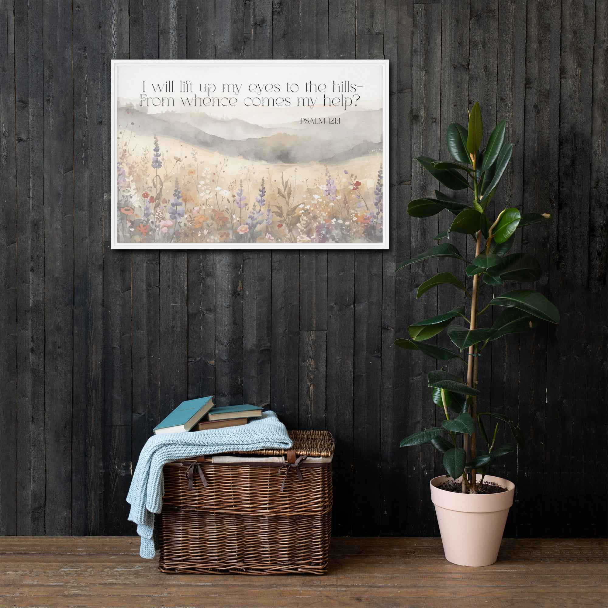 I Will Lift Up My Eyes Framed canvas